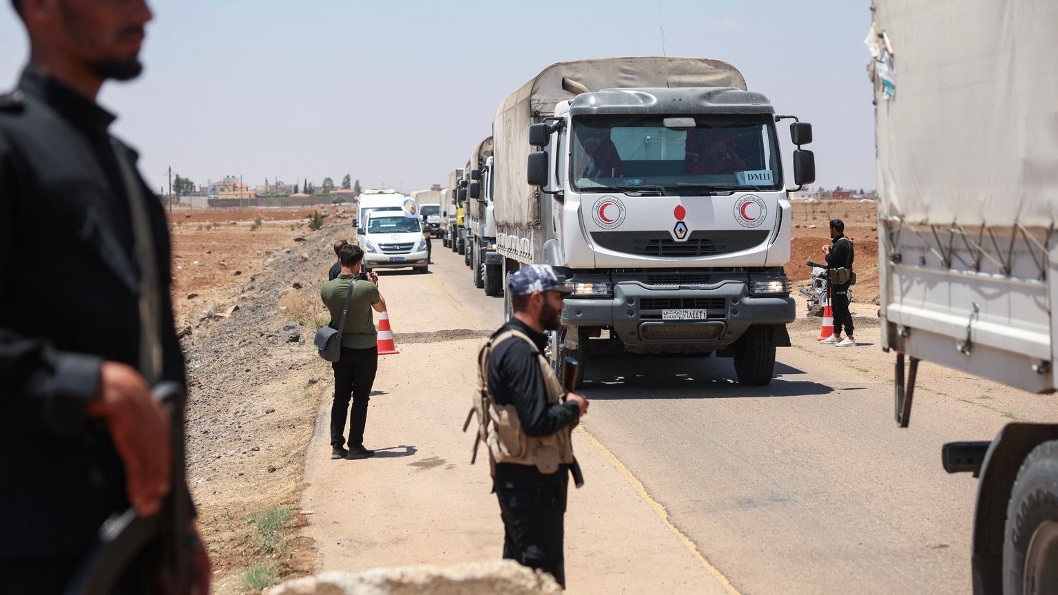 السويداء تستقبل أول قافلة مساعدات بعد وقف إطلاق النار