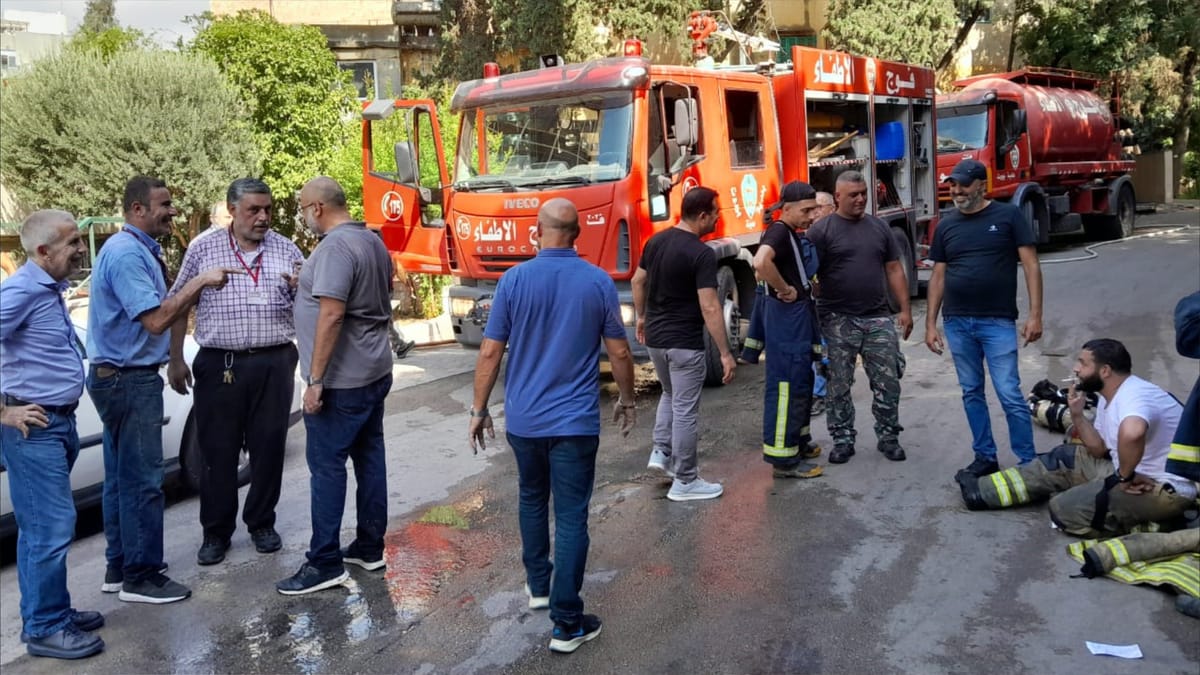 اندلاع حريق في الجامعة الأميركية ببيروت