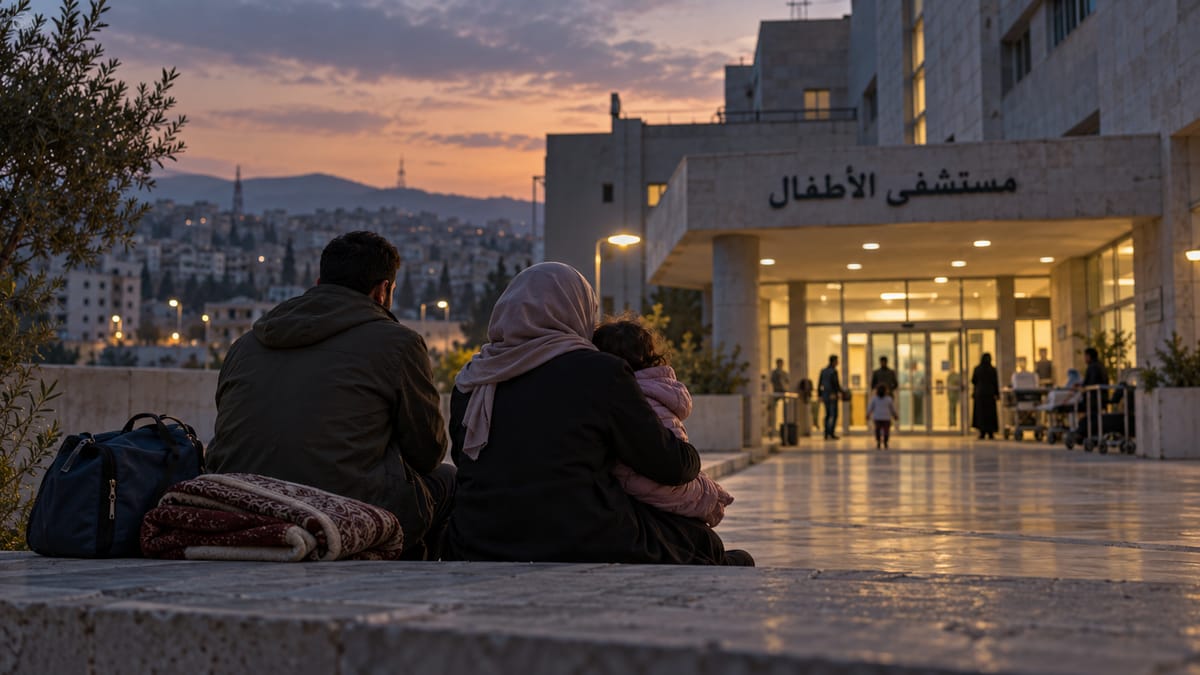 أطفالهم في المستشفى.. أهالٍ ينامون على أرصفة دمشق