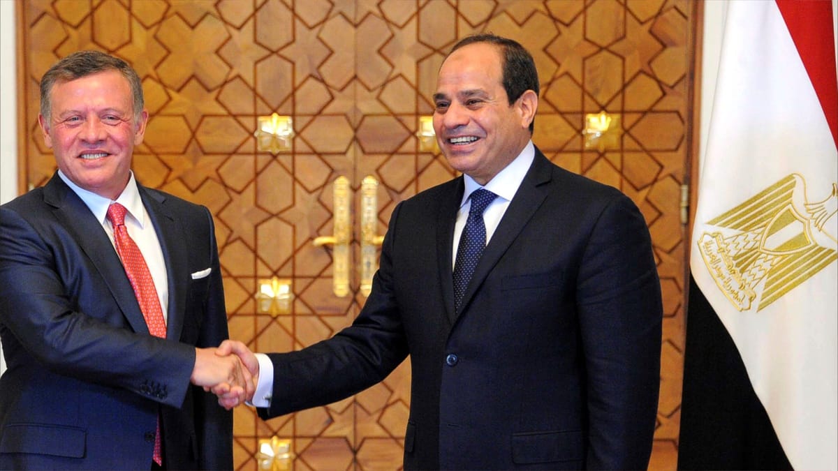 ملك الأردن والرئيس المصري يرفضان تهجير الفلسطينيين
