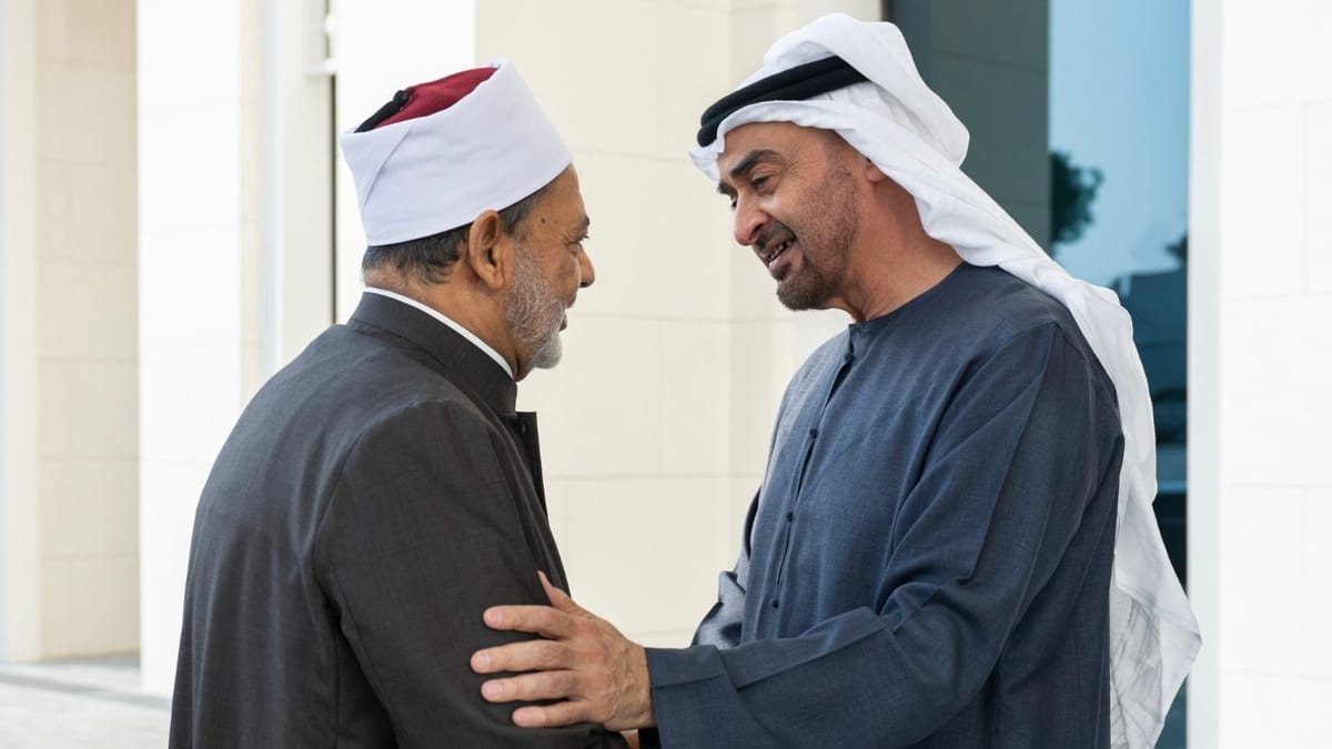 رئيس دولة الإمارات يلتقي شيخ الأزهر