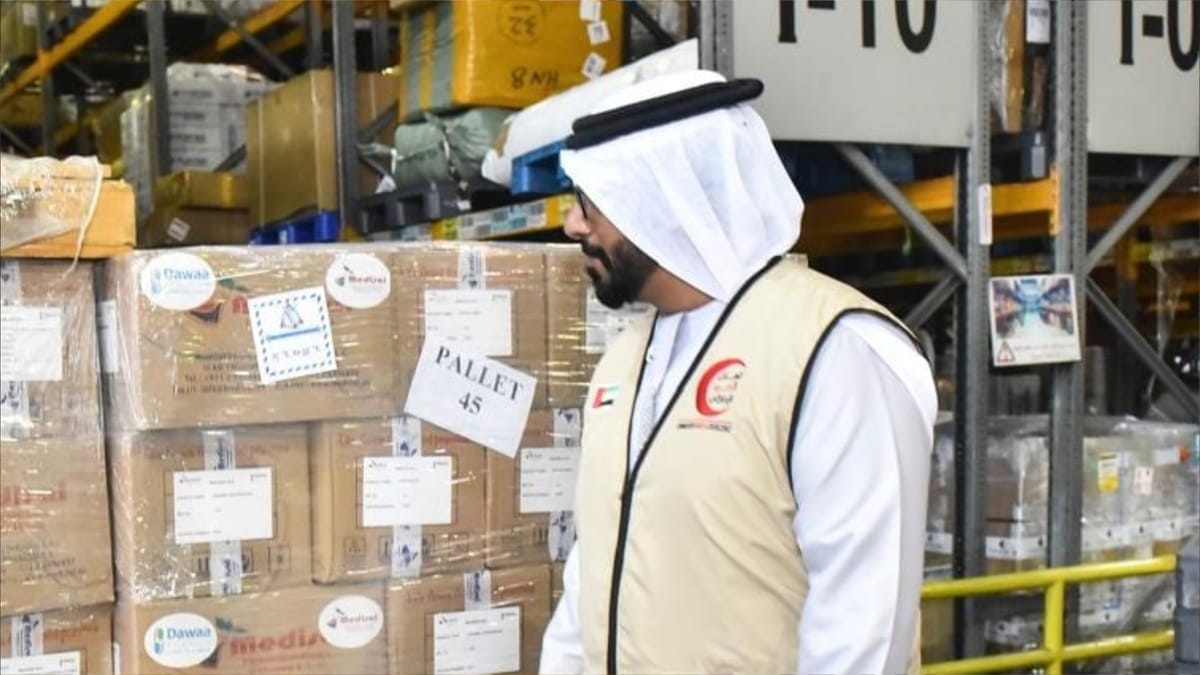 أول طائرة مساعدات طبية من حملة "الإمارات معك يا لبنان"