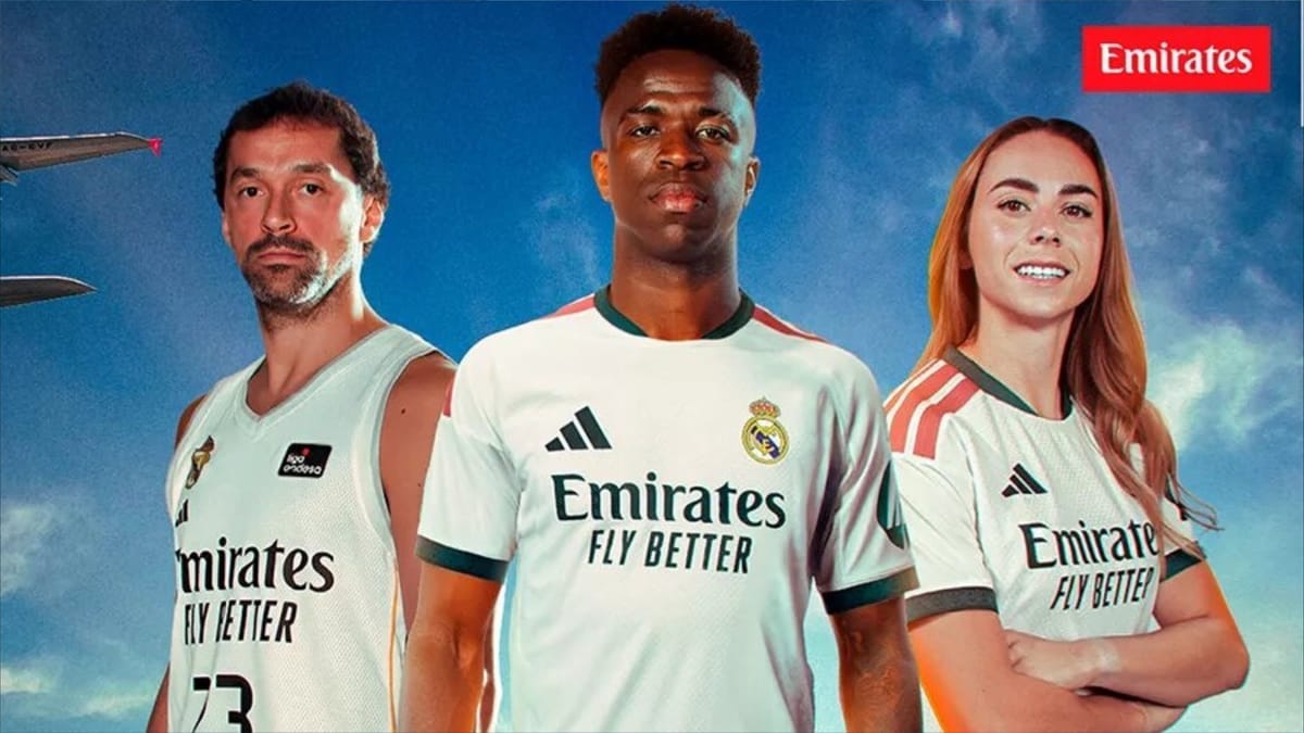 طيران الإمارات على قميص ريال مدريد حتى 2031
