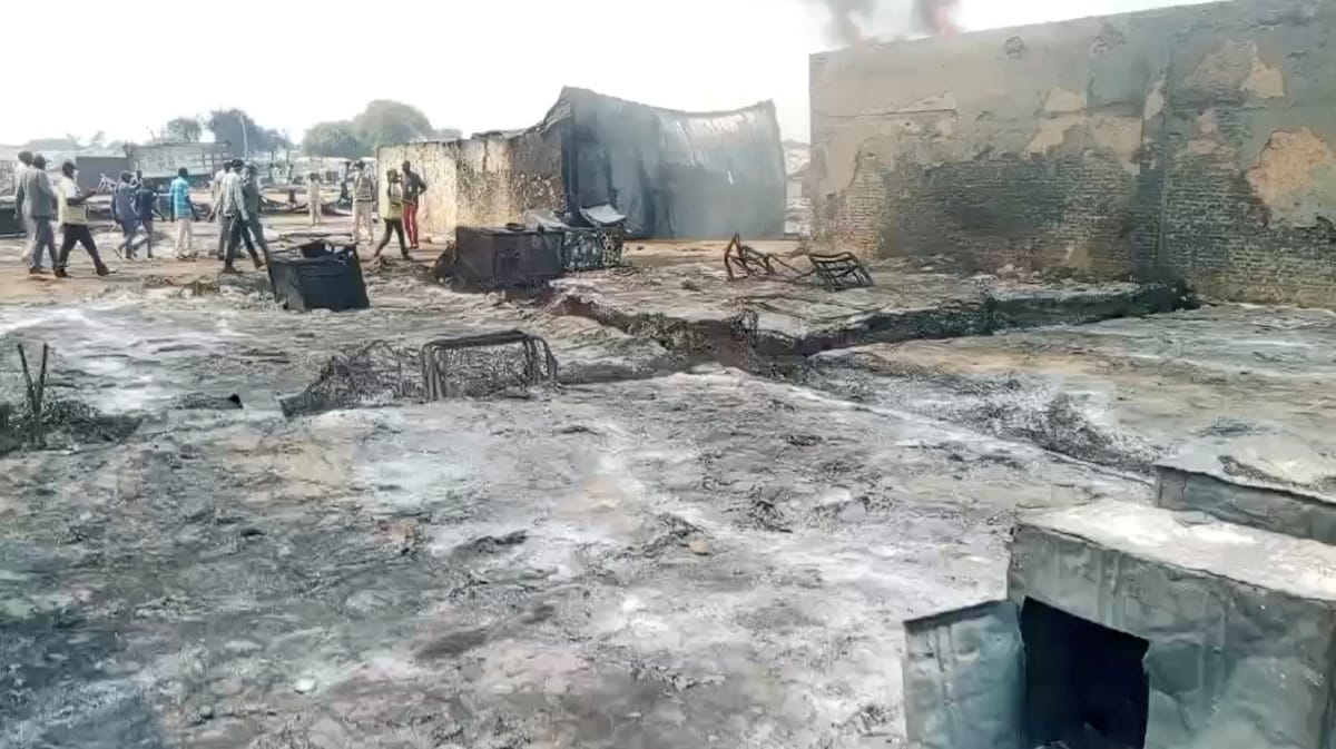 سوق أبيي ينقلب رماداً.. صور الفضاء تكشف حجم الكارثة