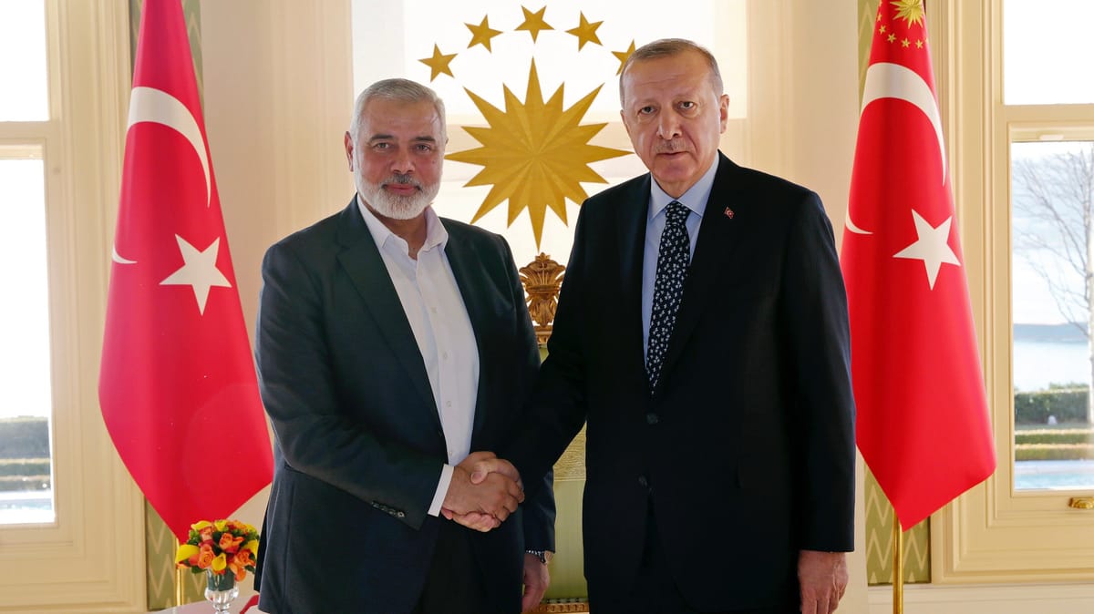 "حرب غزة" تجمع أردوغان وهنية في إسطنبول