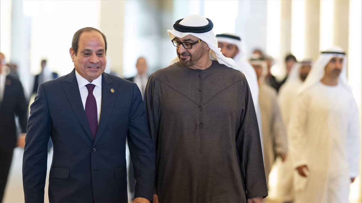 رئيس دولة الإمارات والرئيس المصري يبحثان علاقات البلدين والتطورات في المنطقة