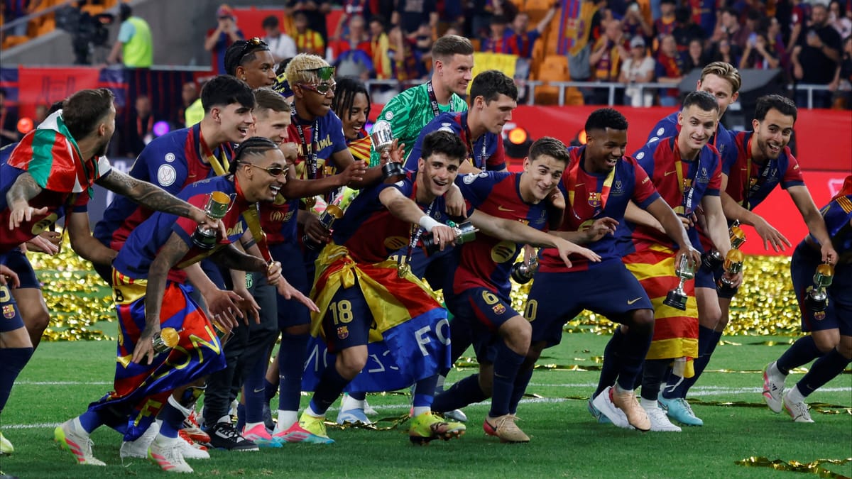 احتفالات نجوم برشلونة تعمق جراح مدريد