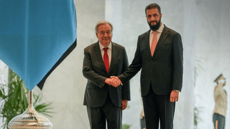 غوتيريش في دمشق.. تعهد بالإعمار وإنذار لإسرائيل