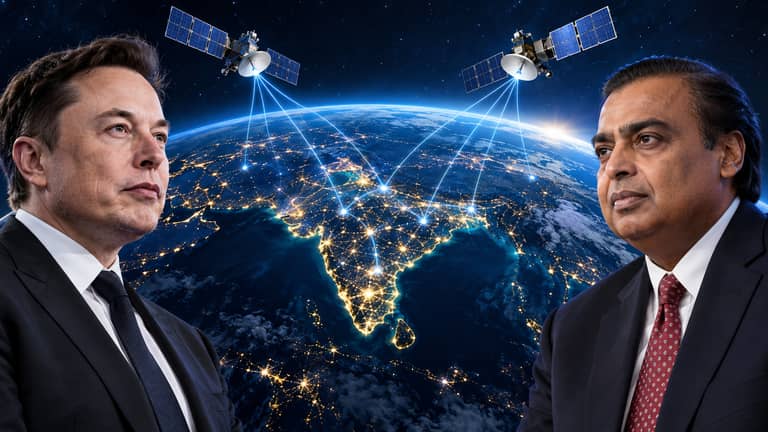 ماسك وأمباني.. معركة الإنترنت تصل إلى الفضاء