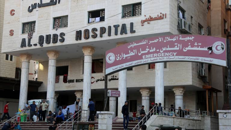 مستشفى القدس في غزة "يهتز" بعد قصف إسرائيلي