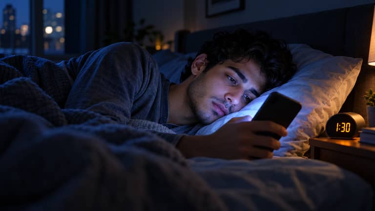 آخر تصفّح قبل النوم.. دقائق على الهاتف وليلة أقصر
