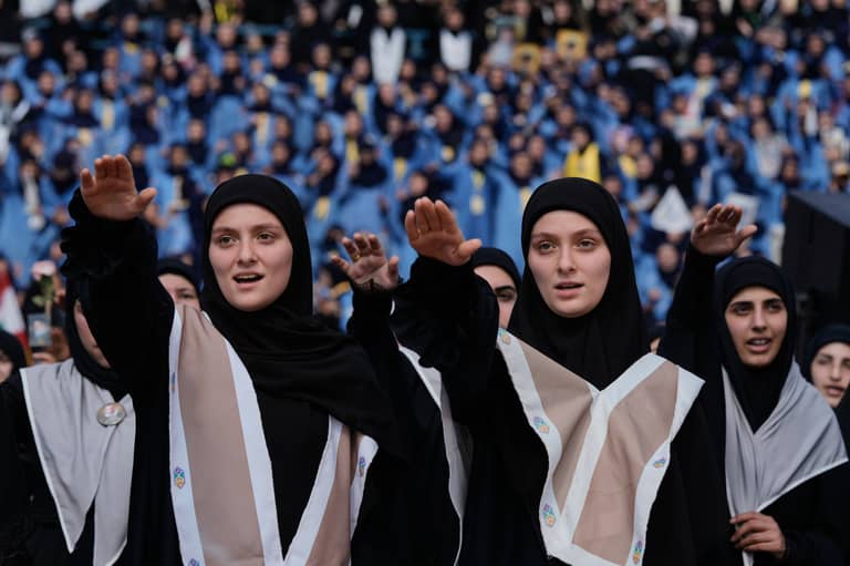 تجمع لكشافة المهدي في المدينة الرياضية ببيروت. أ.ب